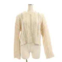 ZARA ラインストーンデザインコードニットセーター