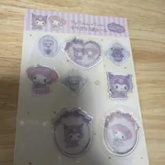マイメロ　クロミ　すりガラス風シール　おすそ分け