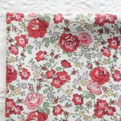 フェリシテ　レッド　輸入リバティタナローン　30cm×50cm