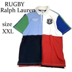 RUGBY ラルフローレン クレイジーパターン 半袖ラガーシャツ XXLのサムネイル
