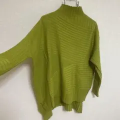 オリーブグリーン ニット セーター 長袖