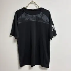 ✨良品✨ adidas Tシャツ 迷彩 スポーツウエア カジュアル 黒 薄手