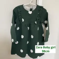 Zara baby girl 水玉模様ドレス2/3y 98cm