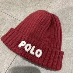 POLO ニット帽 バーガンディ 46-56cm