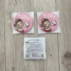 【非売品】不二家 ペコちゃん シマエナガ 缶バッジ あさひかわ菓子博のサムネイル