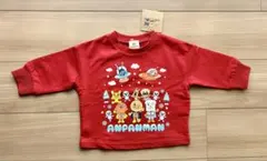 【新品】アンパンマン トレーナー 赤 80㎝
