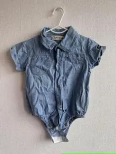 ライトブルー 半袖ボディスーツ