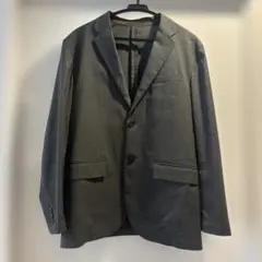 美品 UNIQLO ダークグレー ビジネスジャケット 2ボタン スリムフィット
