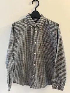 モンベル WIC.ドライタッチ 長袖シャツ ギンガムチェック　ブラウン 150
