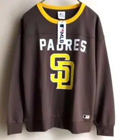 【値下】Padres パドレス トレーナー ブラウン　MLBサークルロゴ160のサムネイル