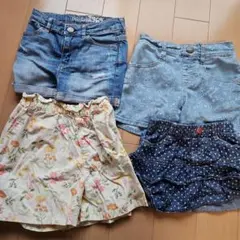 半ズボン　キュロット　女の子