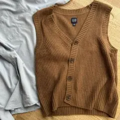 ブラウン ニットベスト