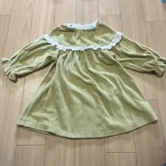 美品◎ tete a tete ベロア地ワンピース 90