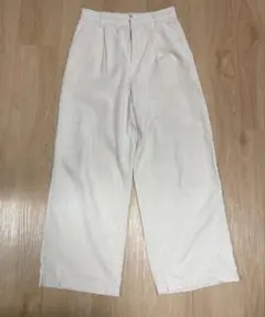 LOWRYS FARM コーデュロイ パンツ　アイボリー　かわいい