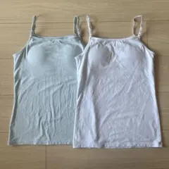 UNIQLO・150cm・エアリズム ブラキャミソール2枚セット（水色＆白色)