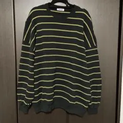 PUNYUS 黒/黄ストライプ 長袖トップス