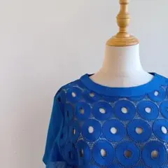 FREE'S SHOP 刺繍カットソー チュニック 透かし