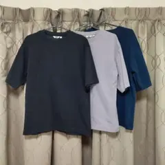 【3枚セット】ユニクロU　エアリズムコットンオーバーサイズTシャツ/5分袖　M