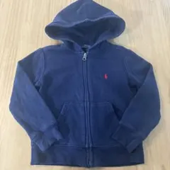 ポロ　ラルフローレン　ネイビー　110cm フード付き　ジップパーカー