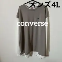 【新品】大きいサイズ4L converse メンズトップス　重ね着風