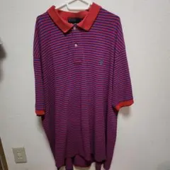 Polo by Ralph Lauren 赤青ストライプ ポロシャツ