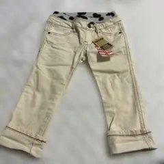 JUNK STORE クリーム色デニムパンツ　100