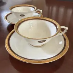 ロイヤルウースター コンテッサ スープカップ 2客セット ☆金彩変色