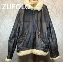 ZUFOLO B-3ムートン フライトジャケット 定価15万円 ウルグアイ製 R