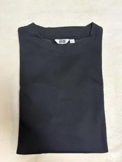ユニクロ　エアリズムコットンオーバーサイズ Tシャツ 5分袖　ブラック　Lサイズ