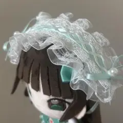 12〜15cm 推しぬい服 ヘッドドレス 黄緑色