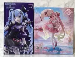 桜ミク 桜ドレスver 初音ミクTrio-Try-iT 雪ミク×クロミフィギュア