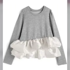 GRL 完売品　バルーンフリルドッキングスウェットトップス　gn524