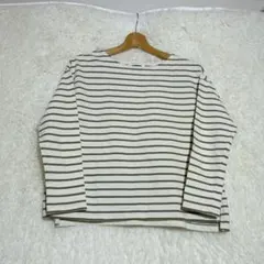 ショコラフィネローブ【M】レディース 長袖 Tシャツカットソー ボーダー 綿