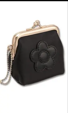 MARY QUANT シンプルデイジーマーク2 ガマ口ポーチミニ