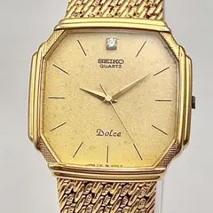 稼動品 SEIKO DOLCE ドルチェ 2Pダイヤ ゴールドメッシュ 腕時計