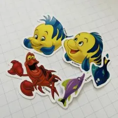 【新品・送料込み】ステッカー 大きめ ディズニープリンセス アリエル 友達