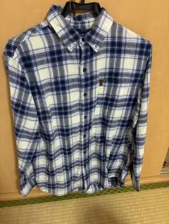 CHAPS 長袖チェックシャツ ブルー系 Mサイズのサムネイル