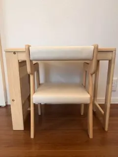 無印良品 ベージュ 再生ポリエステル混 木製スタッキングスツール