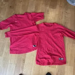 デサント　アンダーシャツ　赤色　長袖半袖セット