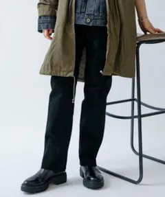 【Attick by Johnbull】スウェードパンツ　レザーのサムネイル