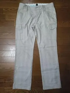 PUMA グレー チェック柄 カーゴパンツ