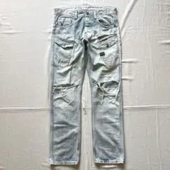 G-STAR RAW 　NAVY ATTACC　ダメージ加工ストレートデニム32