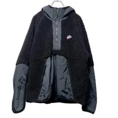 希少 ナイキ フリース ボア ジャケット ブラック XLサイズ