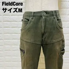 FieldCore ワークパンツ M カーキー ジッパーポケット 【571】