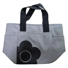 MARY QUANT デイジーシンプルポケット2 ミニトート グレー