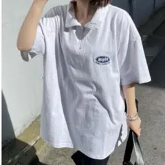 WEGO トップス ストリート系 刺繍ロゴハーフジップBIGT レディース 夏のサムネイル