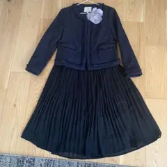 卒業式　ツイードノーカラージャケットとスカート2枚