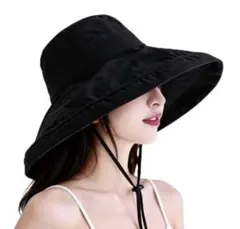 【最終価格】CANFEEL UVカット広いつば帽子 オフホワイト