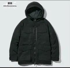 ユニクロ×ホワイトマウンテニアリング ハイブリッドダウンオーバーサイズパーカ 黒