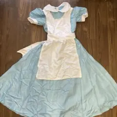 アリス風　水色エプロン付きメイド服　ロング丈